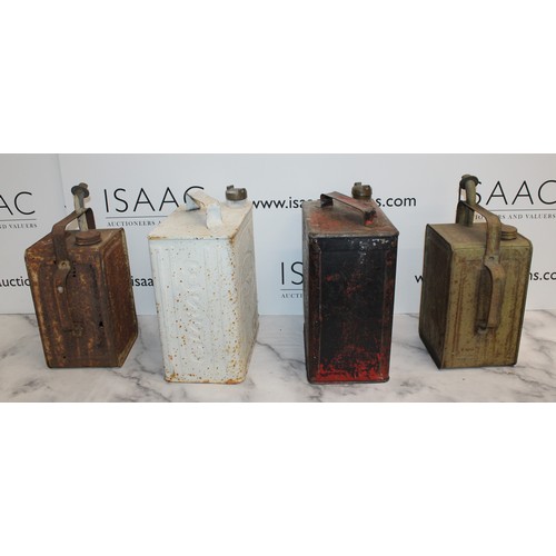 252 - 4 x Vintage Fuel Cans
Height Of Tallest 32cm