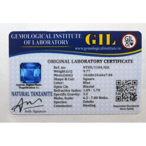 498 - 2 x GEMOLOGICAL INSTITUTE OF LABORATORY NATURAL TANZANITE & NATURAL RUBY With Original Laboratory Ce... 