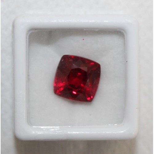 499 - 2 x GEMOLOGICAL INSTITUTE OF LABORATORY NATURAL TANZANITE & NATURAL RUBY With Original Laboratory Ce... 