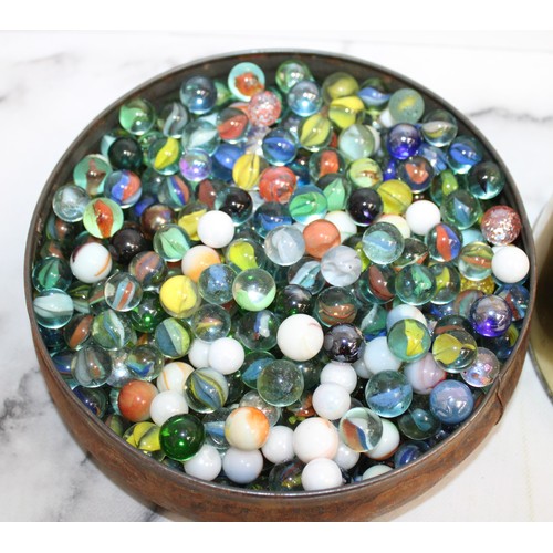 96 - A Large Quantity Of Marbles In Tins