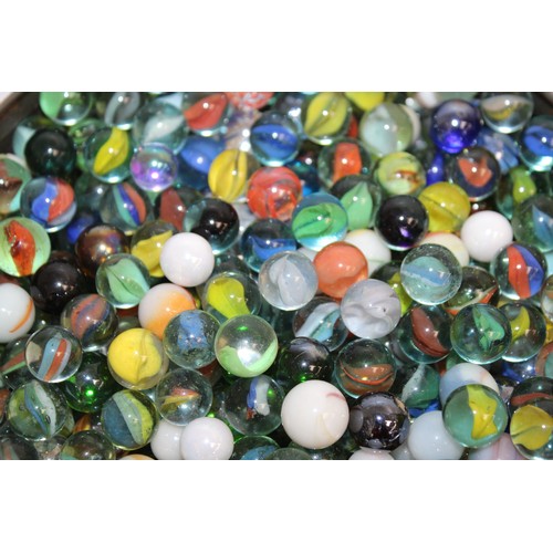 96 - A Large Quantity Of Marbles In Tins