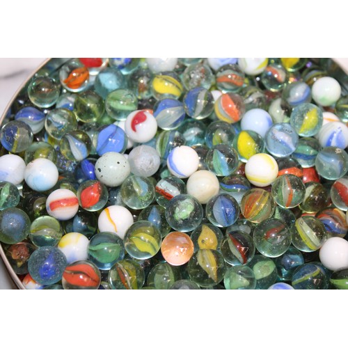 96 - A Large Quantity Of Marbles In Tins