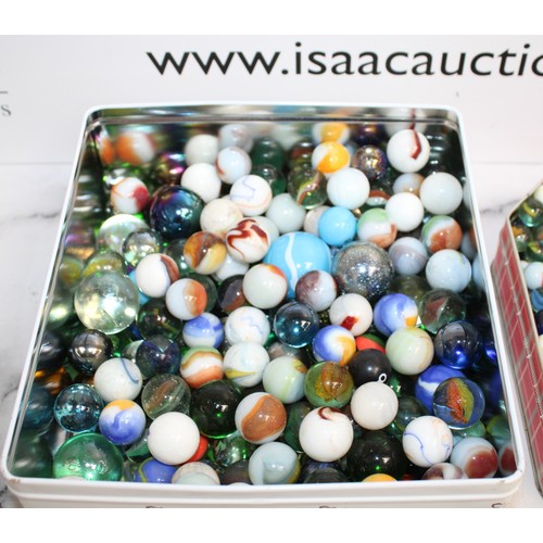 98 - A Large Quantity Of Marbles In Tins