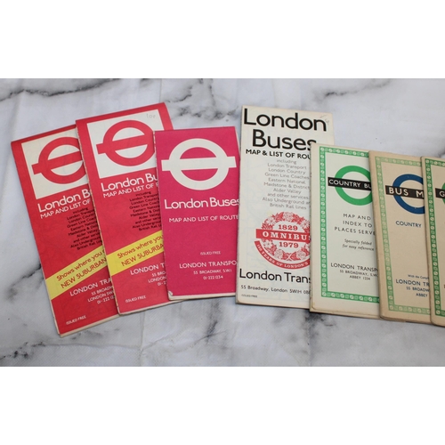 101 - Selection Of Coach Routes/Bus Maps/Rule Book/Country Buses/London Buses Maps,Routes