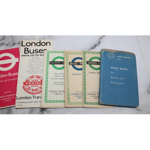 101 - Selection Of Coach Routes/Bus Maps/Rule Book/Country Buses/London Buses Maps,Routes