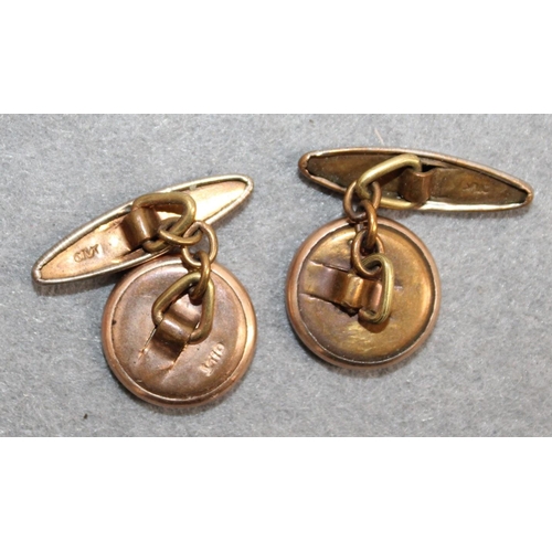 500 - Vintage Stamped Gilt Cufflinks