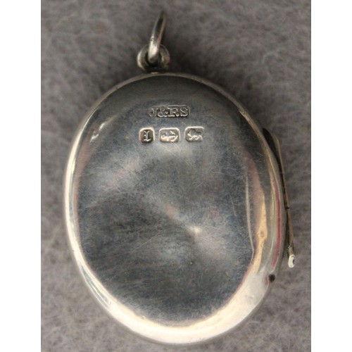 550 - Antique Silver Hallmarked Birmingham Belt Buckle Locket