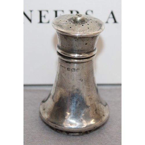 551 - Silver Hallmarked Birmingham Pepper Shaker Height-7cm