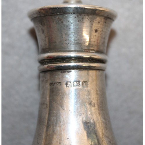 551 - Silver Hallmarked Birmingham Pepper Shaker Height-7cm