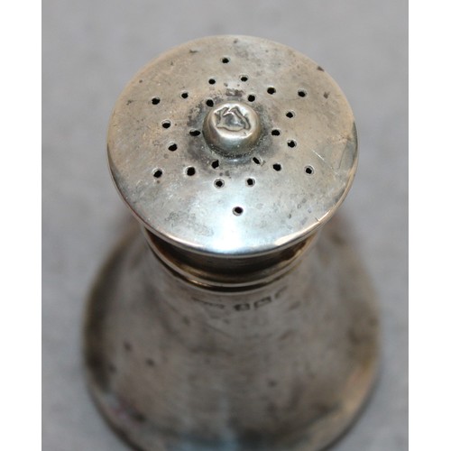 551 - Silver Hallmarked Birmingham Pepper Shaker Height-7cm