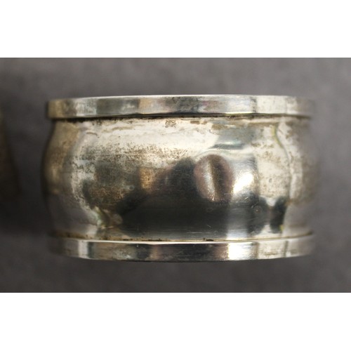 571 - Two Silver Hallmarked Birmingham Napkin Rings