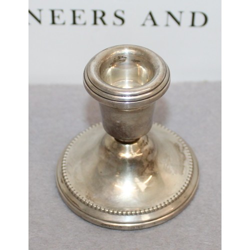 572 - Silver Hallmarked Birmingham Candle Stick Height-6.5cm