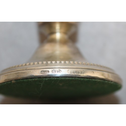 572 - Silver Hallmarked Birmingham Candle Stick Height-6.5cm