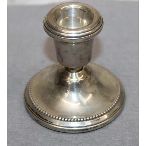 572 - Silver Hallmarked Birmingham Candle Stick Height-6.5cm