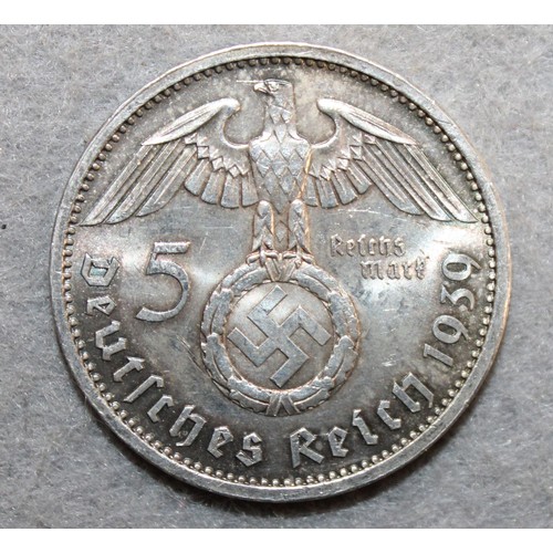 492 - Germany 1934 5 Reichsmark Coin