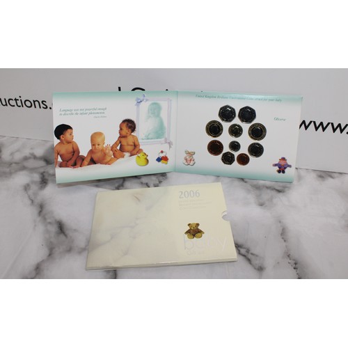 487 - A Collectable 2006 United Kingdom Brilliant Uncirculated Coin Collection Baby Gift Set