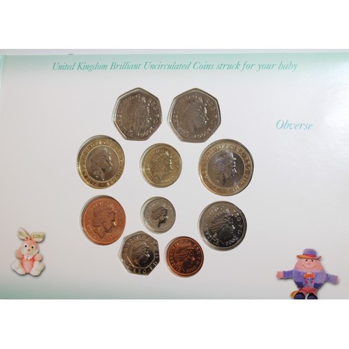 487 - A Collectable 2006 United Kingdom Brilliant Uncirculated Coin Collection Baby Gift Set