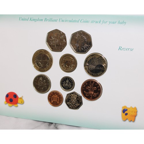 487 - A Collectable 2006 United Kingdom Brilliant Uncirculated Coin Collection Baby Gift Set