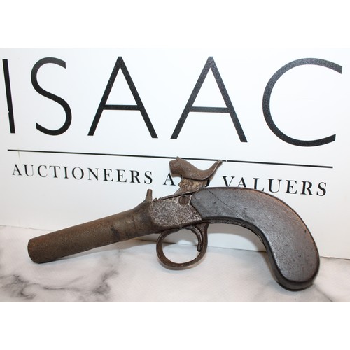 106 - A Collectable 19th Century Percussion Box Lock Pocket Pistol L:19cm
COLLECTION ONLY