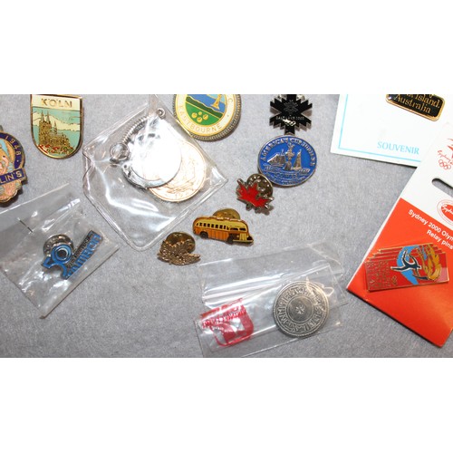 110 - Selection Of Collectable Badges/Buttons Etc