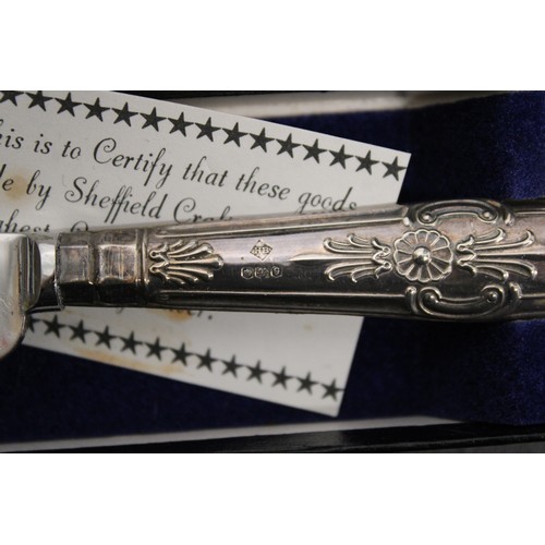 580 - Silver Hallmarked Handled Butter Knife (NO LID ON BOX)