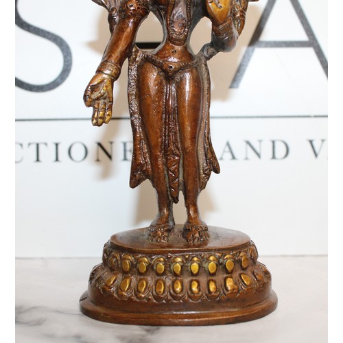 16 - A Collectable Brass Indian Goddess Statue H:16cm