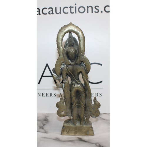 18 - A Collectable Brass Vishnu Statue H:23cm