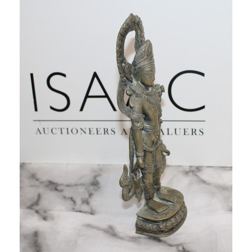 18 - A Collectable Brass Vishnu Statue H:23cm