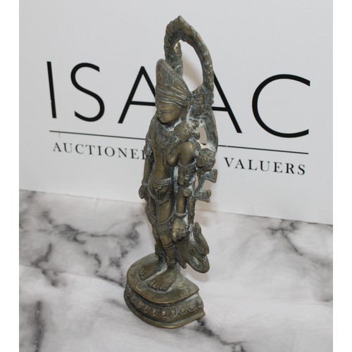 18 - A Collectable Brass Vishnu Statue H:23cm