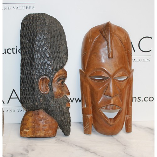 206 - 4 x Wooden Tribal Masks
Tallest 41cm