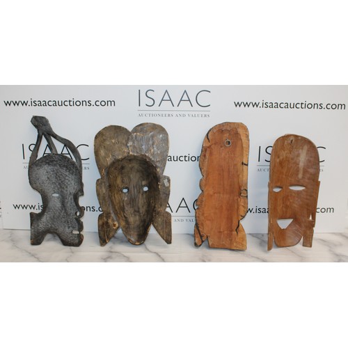 206 - 4 x Wooden Tribal Masks
Tallest 41cm