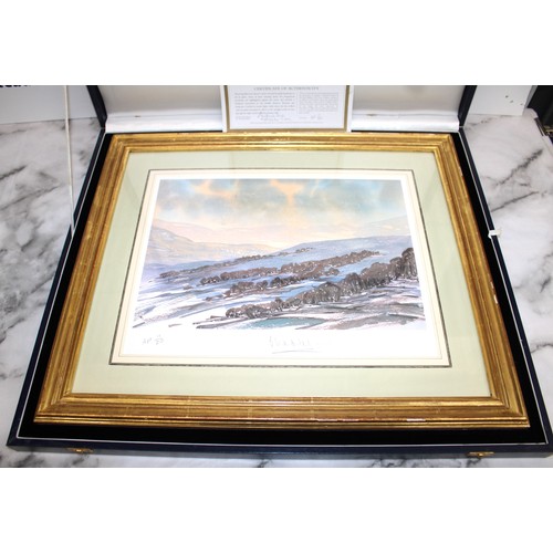 301 - Boxed GLENGAIRN, ABERDEENSHIRE. A LIMITED EDITION FRAMED LITHOGRAPH REPRODUCED FROM THE ORIGINAL WAT... 