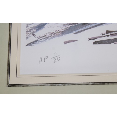 301 - Boxed GLENGAIRN, ABERDEENSHIRE. A LIMITED EDITION FRAMED LITHOGRAPH REPRODUCED FROM THE ORIGINAL WAT... 