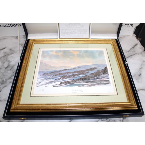 301 - Boxed GLENGAIRN, ABERDEENSHIRE. A LIMITED EDITION FRAMED LITHOGRAPH REPRODUCED FROM THE ORIGINAL WAT... 