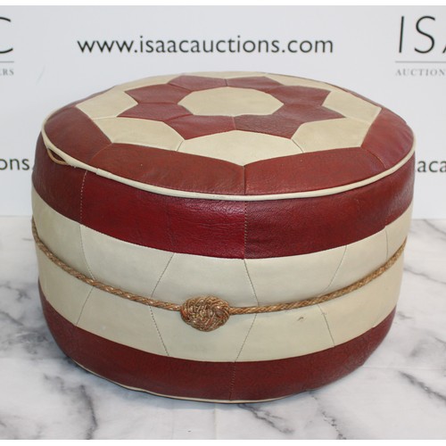 266 - Vintage Retro Leather Foot Pouffe/Stall
Dimensions 40cm x 40cm x24cm