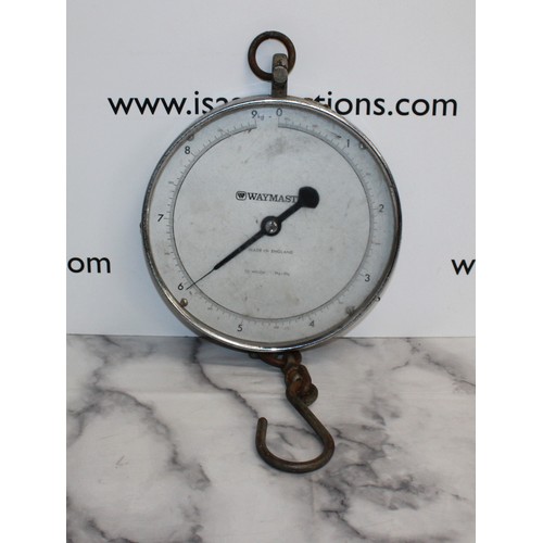 119 - Vintage Waymaster Hanging Scale
Size 26cm x 26cm
Length 56cm