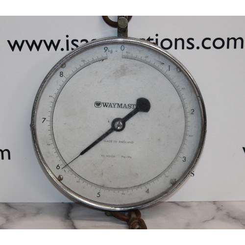 119 - Vintage Waymaster Hanging Scale
Size 26cm x 26cm
Length 56cm