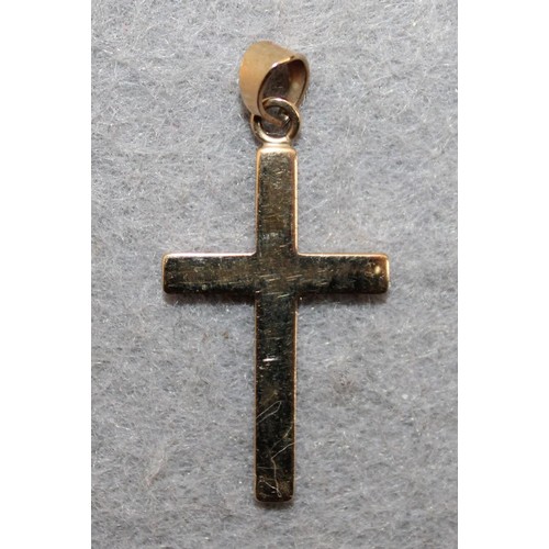 620 - Stamped 375 Gold Cross Total Weight-1.41g