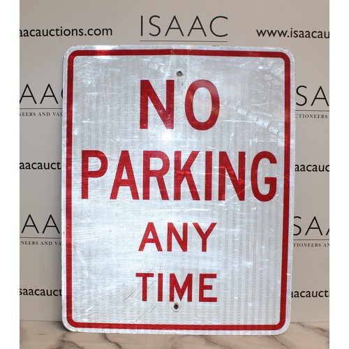 260 - Large American Metal NO PARKING SIGN 
Size 76.5cm x 61cm
COLLECTION ONLY