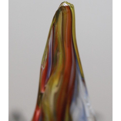 222 - Two Murano Glass Pheasants Slight Damage To One Tail As Shown In Pictures Height 34.5cm COLLECTION O... 