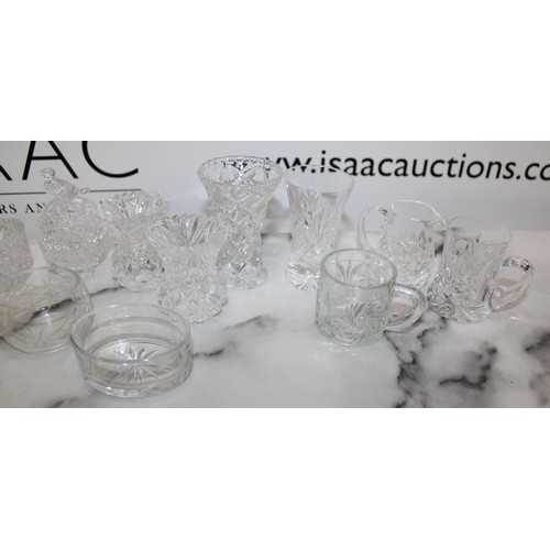 233 - Quantity Of Crystal Glass Items Tallest-8.5cm Inc- Vases/ Trinket Pots/ Jugs/Cups/Etc
Collection Onl... 