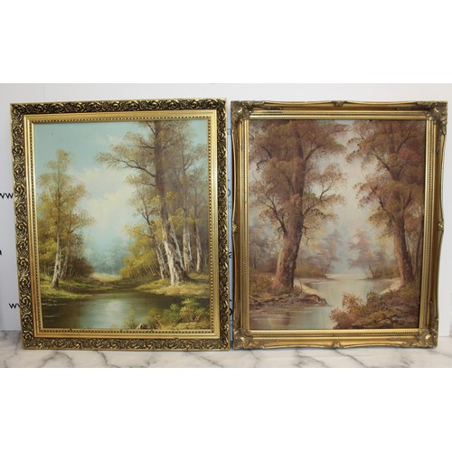 285 - 2 x Oil Paintings On Canvas, In Decorative Gold Guilt Frame
Largest Frame71cm x 61cm
COLLECTION ONLY