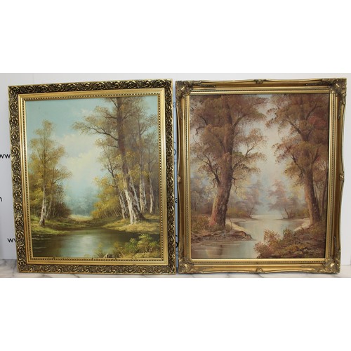 285 - 2 x Oil Paintings On Canvas, In Decorative Gold Guilt Frame
Largest Frame71cm x 61cm
COLLECTION ONLY