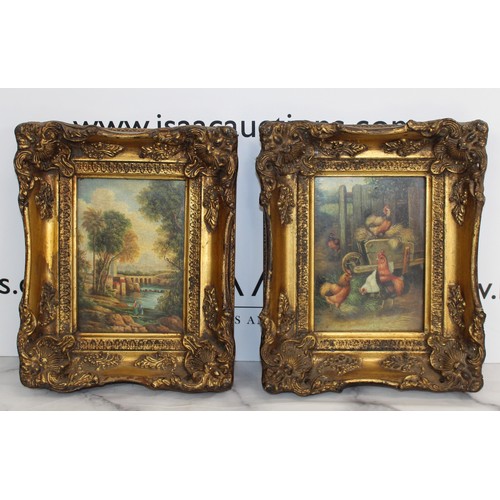 289 - 2 x MILL'D Boards Oil Paintings In Decorative Gold Guilt Frames
Measurements 28cm x 23cm
COLLECTION ... 