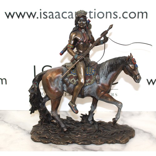 31 - 3 x Indian Warriors One On Horseback
Tallest 37cm