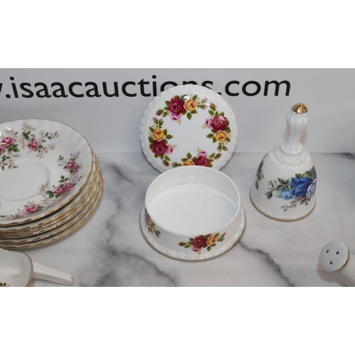 216 - A Quantity Of, Cottage Rose, Derby Posies And Royal Albert items