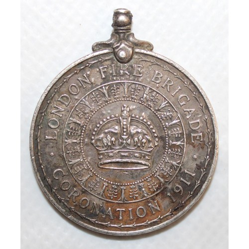 135 - London Fire Brigade 1911 Coronation Medal
Inscription on Medal reads 