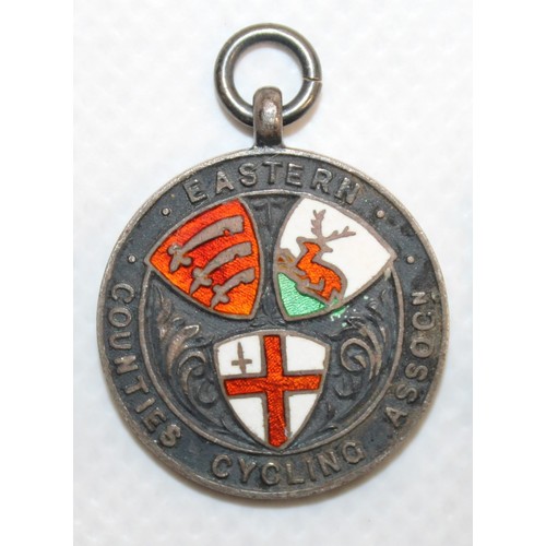 584 - 3 x Silver Hallmarked 1957 Enamelled Sporting Fobs