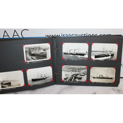 136 - Two Albums Containing Photographs of Passenger and Military Vessels