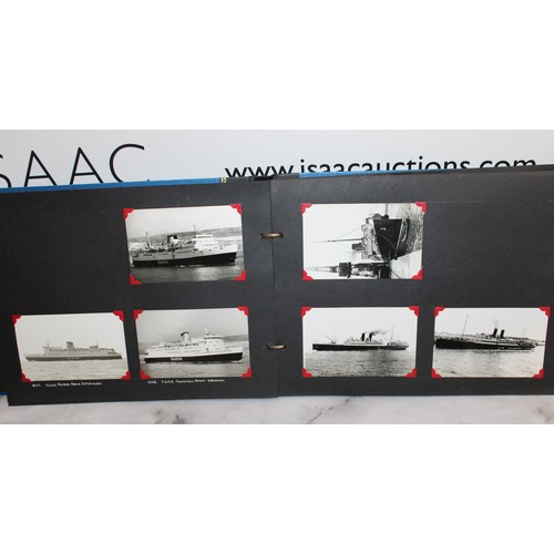 136 - Two Albums Containing Photographs of Passenger and Military Vessels